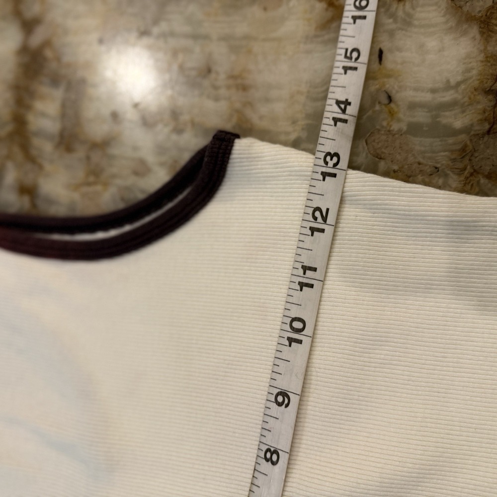 Vancouver‎ Apparel Co Ribbed Tank Top Women's M White Contrast Trim Made Canada - Picture 6 of 7